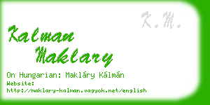 kalman maklary business card